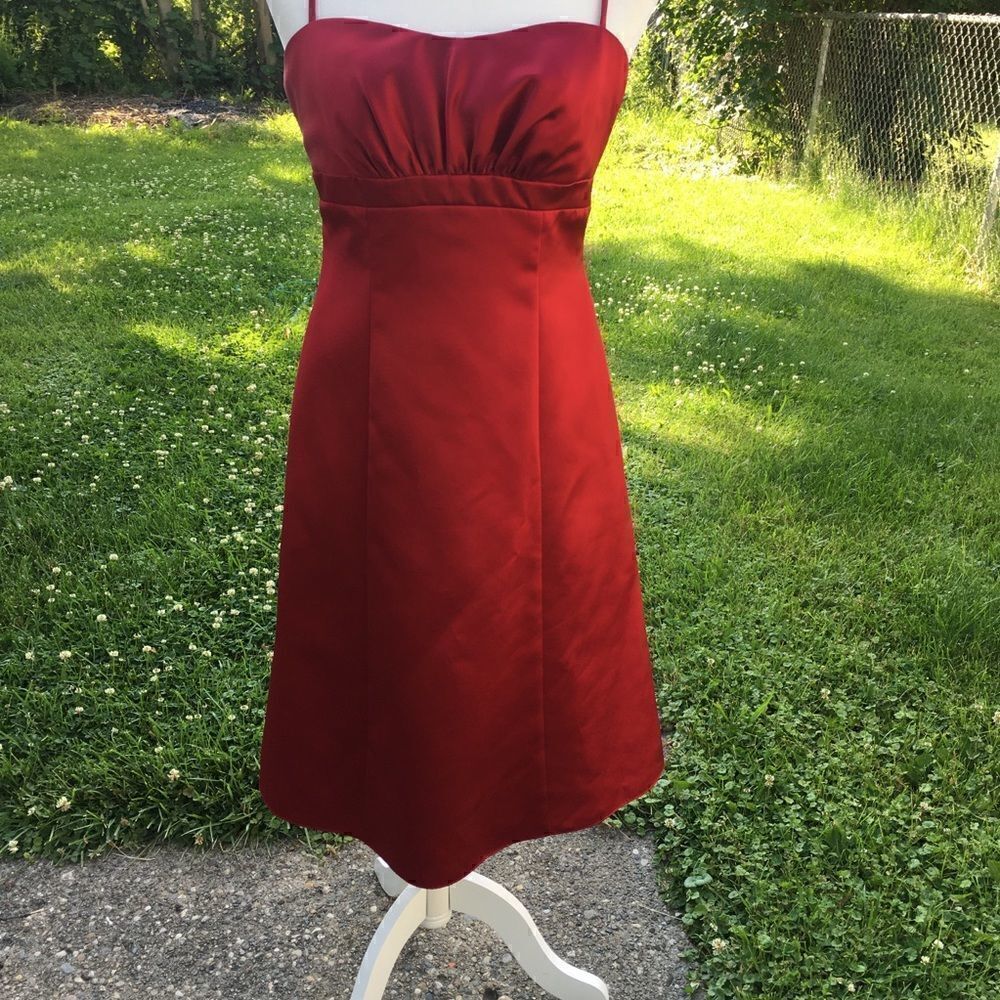 David’s Bridal Silky Red dress